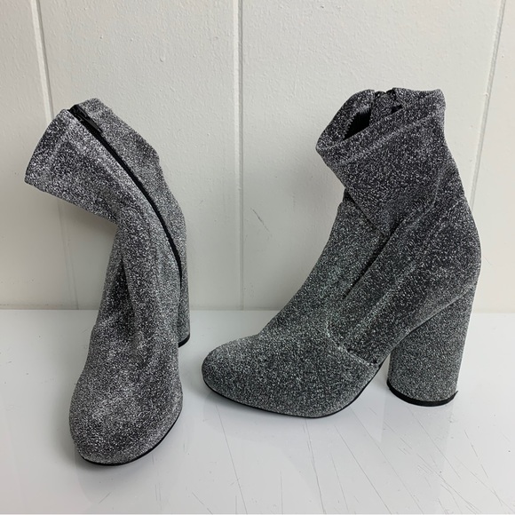 Steve Madden Garrick Booties Gray Sparkles Women’s 7.5 - Picture 1 of 7